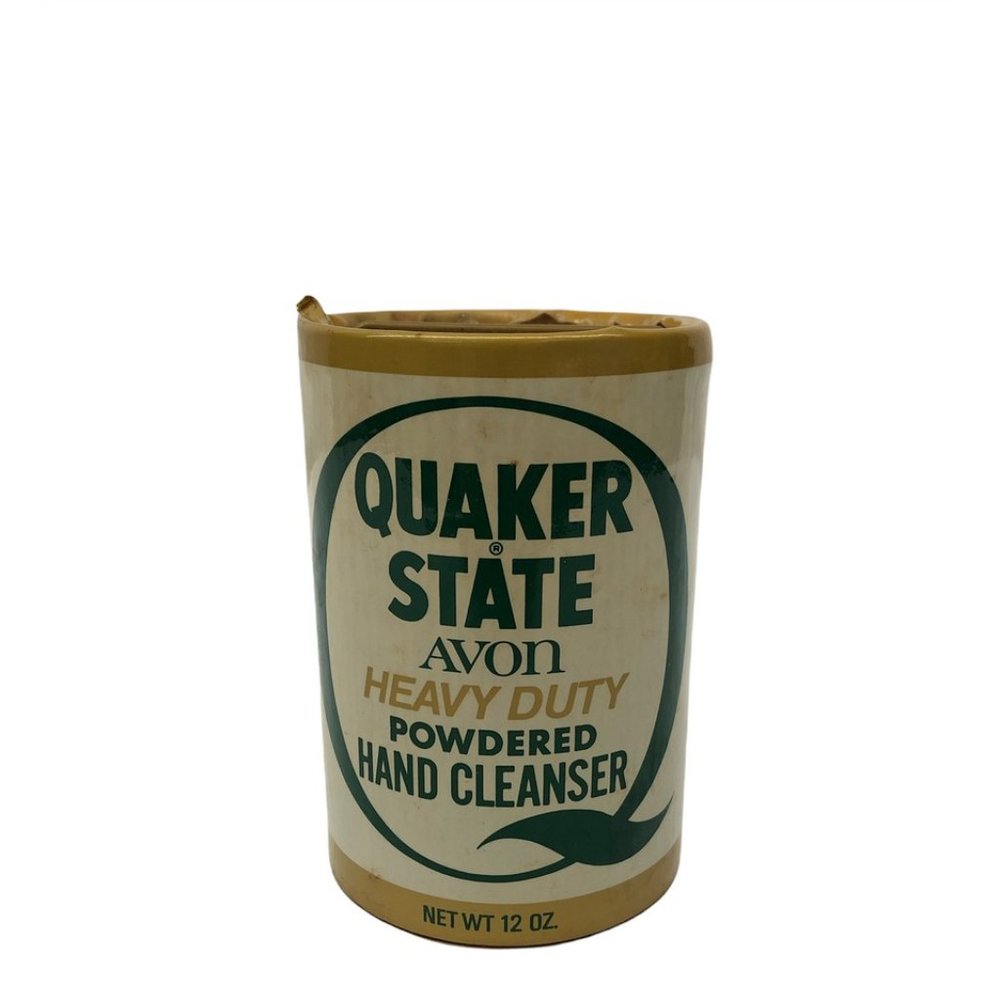 Vintage Avon Quaker State Powdered Hand Cleanser Full New Old Stock 12oz size